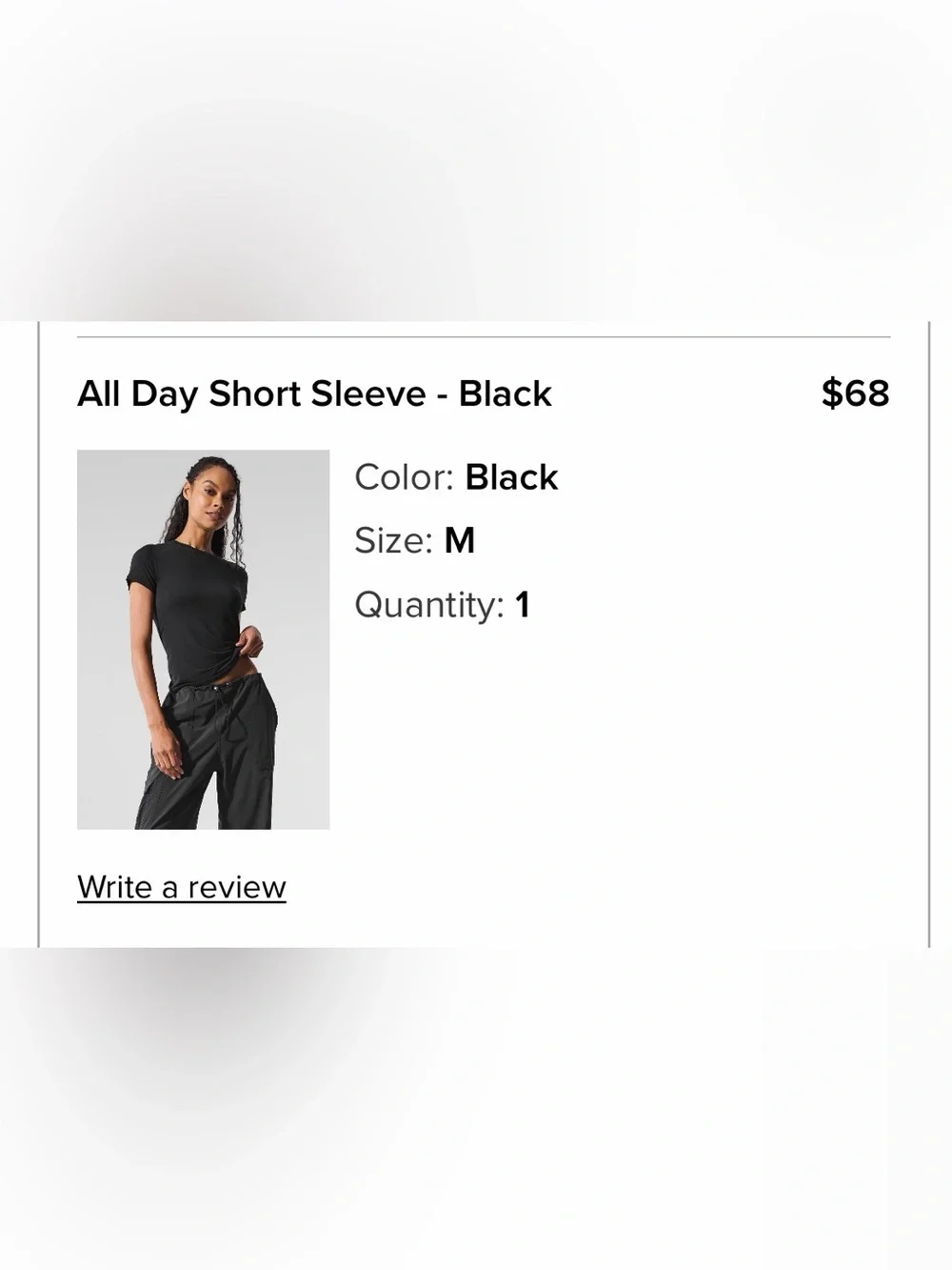 Alo All Day Short Sleeve - Size M
